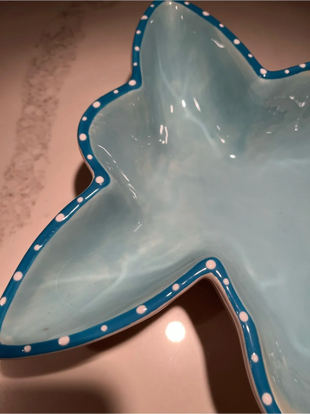 Fabulous green and blue fish serving dish. Hannabells by Johnna Elstob.